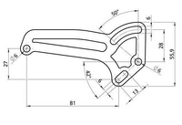 90188 Side licence plated holder for scooters with Minarelli engine