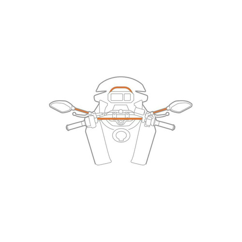 90438 Opti Mirror, mirror and crossbar mount with Ø 9-14 mm