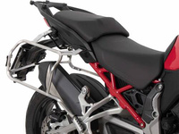 Ducati Multistrada V4 / S / S SPORT (2021-) stainless steel side carrier incl xplorer silver sideboxes-