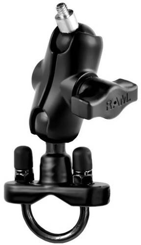 RAM-B-149Z-A-237U Handlebar U-Bolt Double Ball Mount with 1/4"-20 Threaded Stud