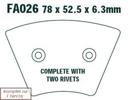 Brake pads EBC FA026 (set on 1 disk)