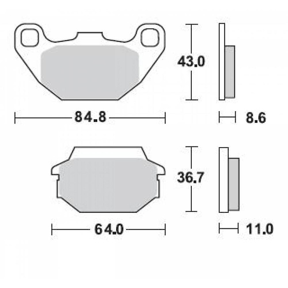 BRAKING KLOCKI HAMULCOWE SEMI 869SM1
