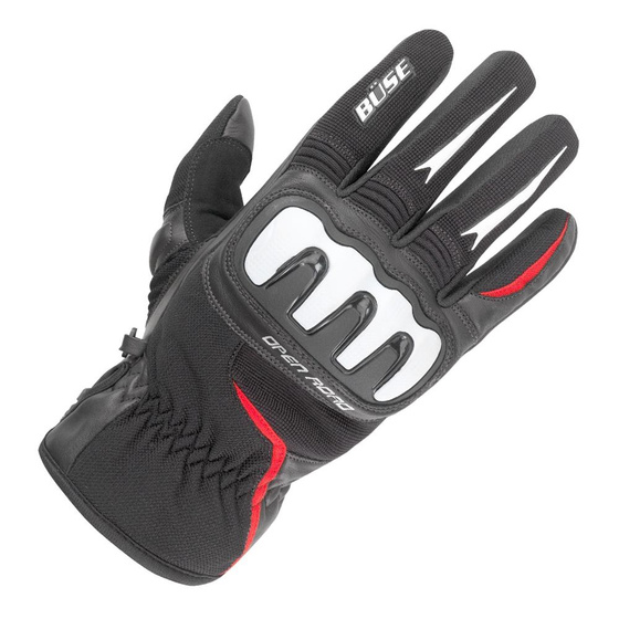 Rękawice motocyklowe BUSE Open Road Sport czarno-czerwone 14