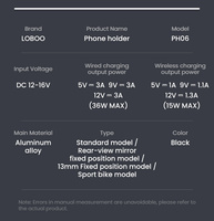 LOBOO Uchwyt na telefon PH06 (na kierownice 22/25/28/32mm) (10.3.08006.004.11)