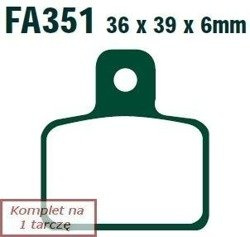 Klocki hamulcowe EBC FA351TT (kpl. na 1 tarcze)