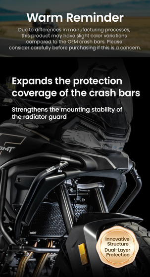 LOBOO Crash Bar boczne oraz osłony chłodnicy do CFMOTO 700MT ADV (2025-) czarne (10.3.01613.001.11)