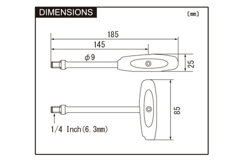 2-WAY DRIVER 3/8" SOCKET AND 1/4" BIT