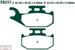 Brake pads EBC FA317R (set on 1 disk)