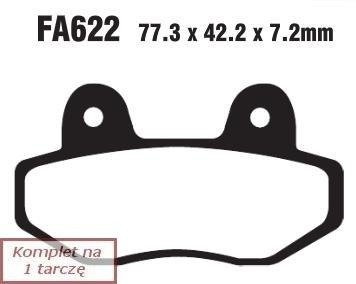 Brake pads EBC FA622R (set on 1 disk)