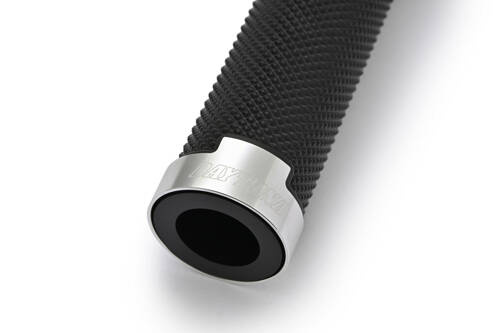 GRIP W/ALU."GGDM-BASE"7/8" BLACK&SILVER,125MM