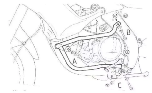 Aprilia Pegaso 650/Garda (1997-2004) engine guard