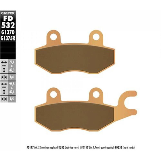 GALFER KLOCKI HAMULCOWE SINTER STREET FD532G1370