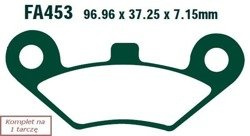 Brake pads EBC FA453TT (set on 1 disk)