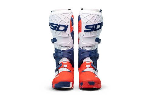 Motorcycle Enduro Boots CROSSAIR X white blue