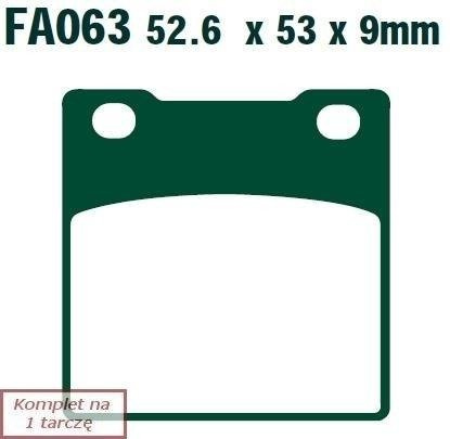 Brake pads EBC FA063 (set on 1 disk)
