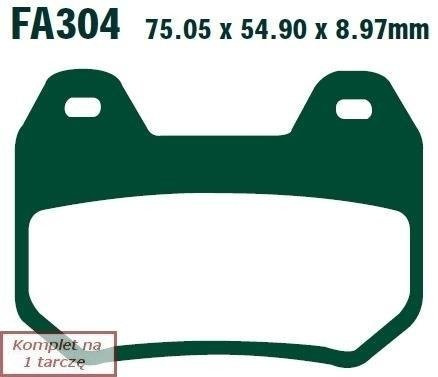 Klocki hamulcowe EBC FA304 (kpl. na 1 tarcze)