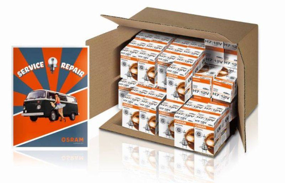 Zestaw żarówek 12V Original (H4/H7, tabliczka)