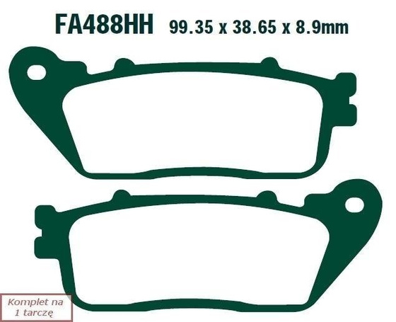 Brake pads EBC FA488HH wzmacniane (set on 1 disk)