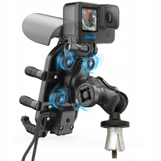 MC39-03 Motorcycle Phone Holder Anti-vibration USB-C Charging