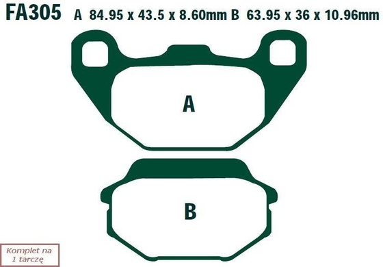Brake pads EBC FA305 (set on 1 disk)