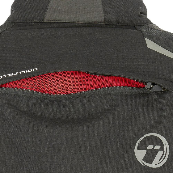 Kurtka motocyklowa BUSE Rico czarno-czerwona 3XL