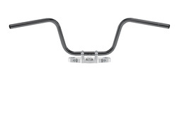 TRW LUCAS STEEL HANDLEBAR 25.4MM HIGH APEHANGER BLACK COLOR (WITH CABLE INDENTS) (PROMOTION)
