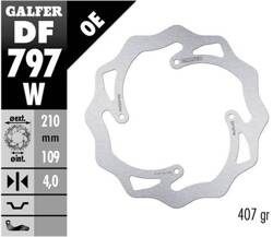 GALFER TARCZA HAMULCOWA TYŁ KTM SX 85 '11-'20, SX 150 '15-'18, FREERIDE 250/350 '13-, FREERIDE E '12-, WAVE (210X106X4MM)