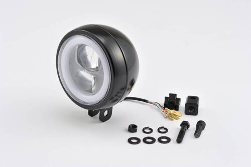 LED HEADLIGHT"CAPSULE120" BOTTOM-MOUNT, BLACK