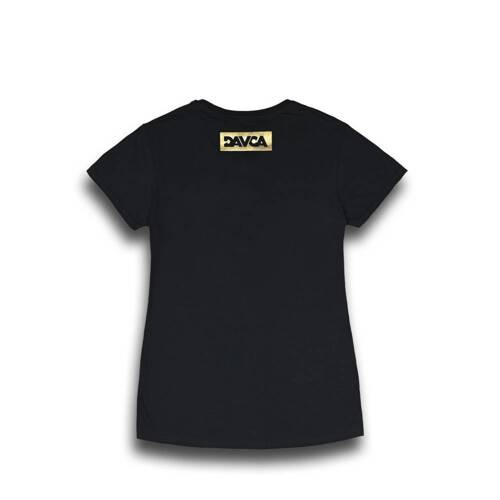 DAVCA T-shirt black Gold logo