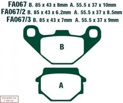 Brake pads EBC FA067TT (set on 1 disk)