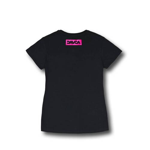 DAVCA T-shirt black Pink logo