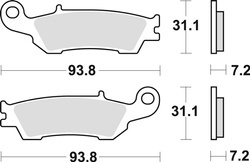 TRW LUCAS BRAKE PADS KH450 SINTER OFFROAD YAMAHA YZ 125 08-, WR 250 15-, YZ 250 07-, WR 450 16-, YZ 450 08-, FRONT