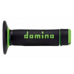 DOMINO Motorcycle Grips CROSS A020 BLACK GREEN A02041C4440A7-1