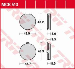 TRW LUCAS ZF BRAKE PADS KH056 ORGANIC SUZUKI GP 125 '77-'84, HYOSUNG GA/GF/GS 125 '97-'03 FRONT