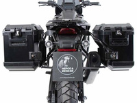 Side carrier cutout stainless steel incl Xplorer black sideboxes for Harley Davidson Pan America (2021-)