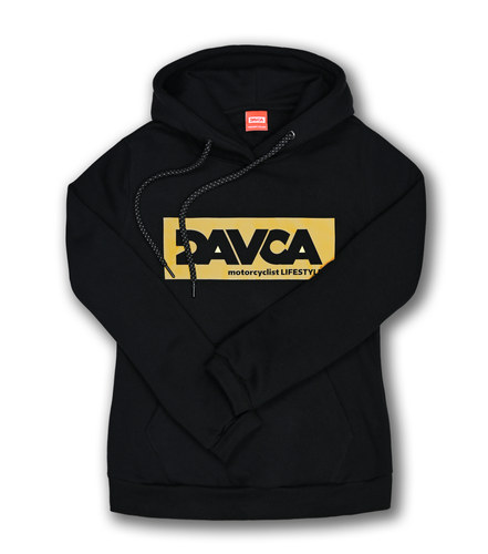 DAVCA Lady Hoodie Gold logo