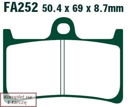 Brake pads EBC FA252 (set on 1 disk)