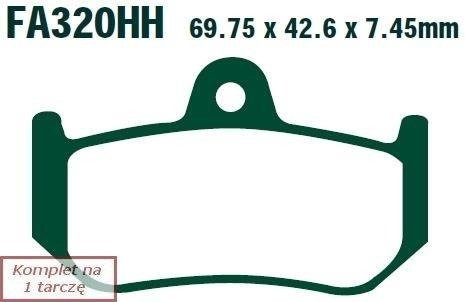 Klocki hamulcowe EBC FA320HH wzmacniane (kpl. na 1 tarcze)