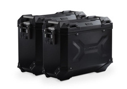 ZESTAW KUFRÓW BOCZNYCH TRAX ADV I STELAŻY SW-MOTECH SUZUKI DL 650 (17-), BLACK 37/37L