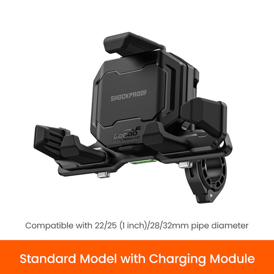 LOBOO Uchwyt na telefon PH06 (z modułem ładowania, na kierownice 22/25/28/32mm) (10.3.08006.001.11)