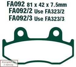 Brake pads EBC FA092TT (set on 1 disk)
