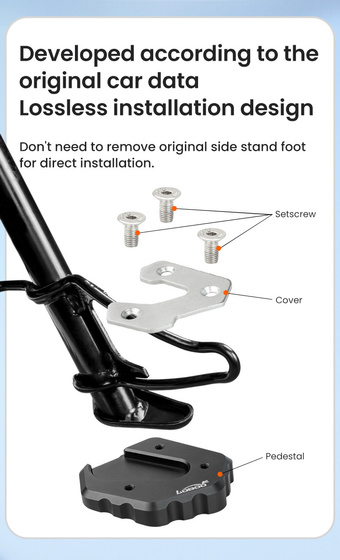 LOBOO Nakładka na stopkę boczną do Aprilia SR GT200 (2022-) (10.3.03451.001.01)