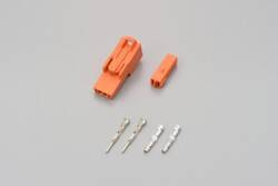 connector set, 2P, orange, for HONDA indicator, male and female