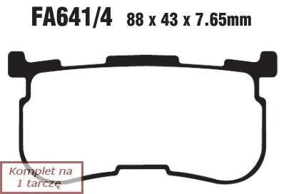 Brake pads EBC FA641/4HH wzmacniane (set on 1 disk)