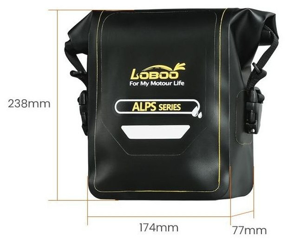 LOBOO Wodoodporna torba 5L czarna