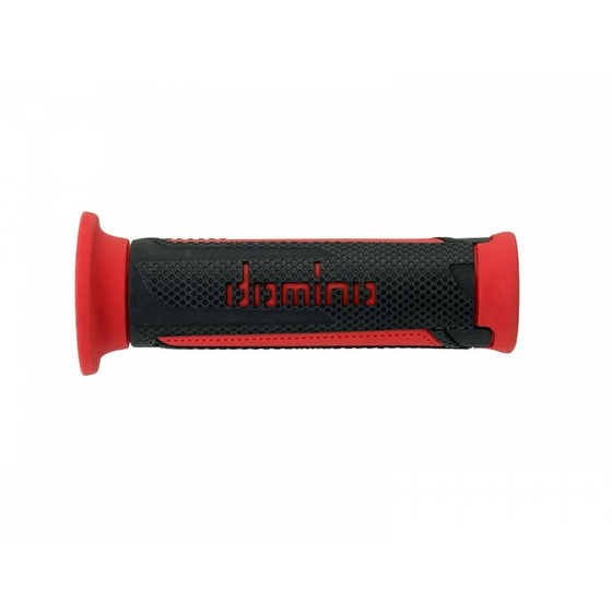 DOMINO Motorcycle Grips A350 BLACK RED A35041C4270C7-0