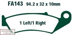 Brake pads EBC FA143 (set on 1 disk)