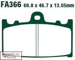 Brake pads EBC FA366HH wzmacniane (set on 1 disk)