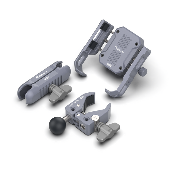 Uchwyt na telefon z amortyzacją powietrzną montaż uniwersalny Outplorer P100-A