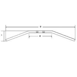 TRW LUCAS KIEROWNICA STALOWA 22MM DRAGBAR MEDIUM KOLOR CZARNY